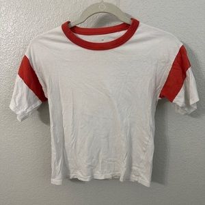 Everlane T Shirt Red and White Sporty tee